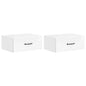Mesita de Noche de Pared 2 pcs Brillante 49 x 34,5 x 20 cm