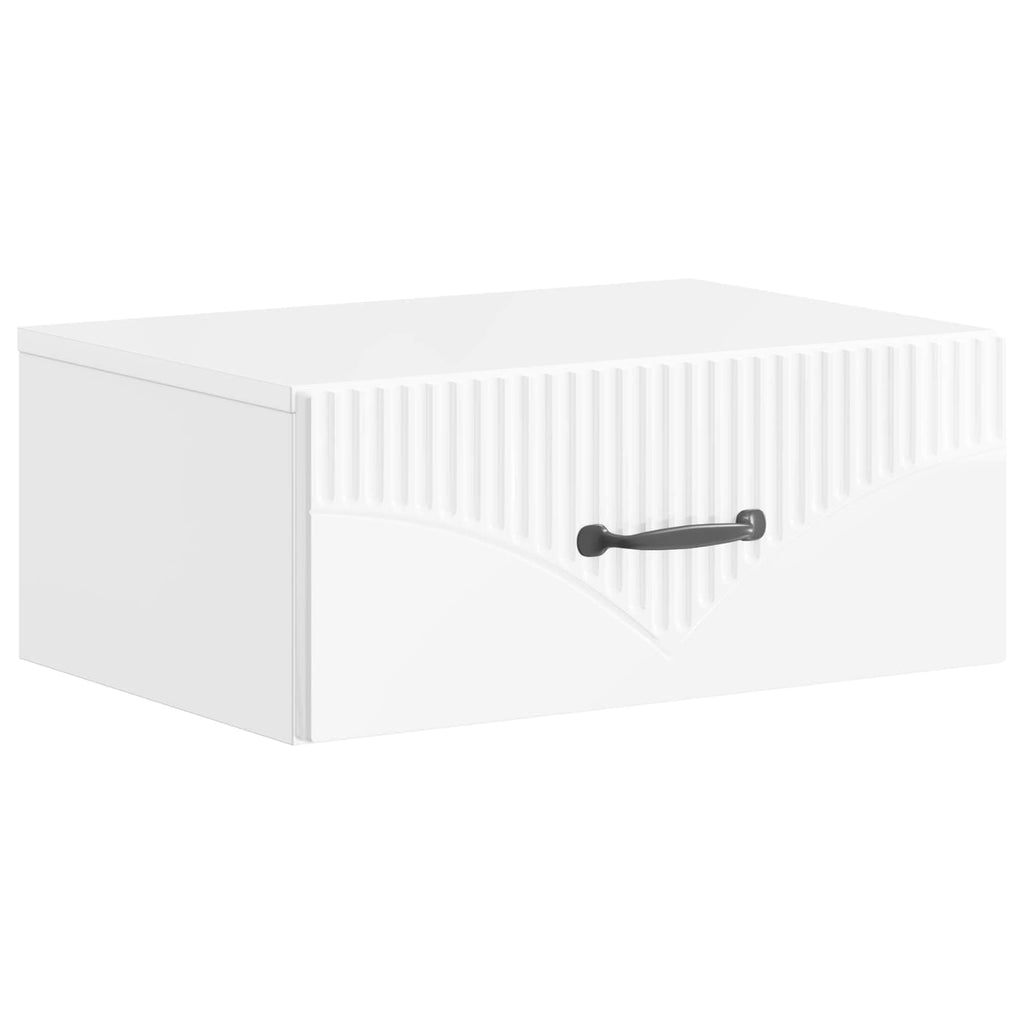 Mesita de Noche de Pared 2 pcs Brillante 49 x 34,5 x 20 cm