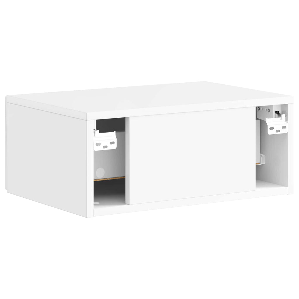 Mesita de Noche de Pared 2 pcs Brillante 49 x 34,5 x 20 cm