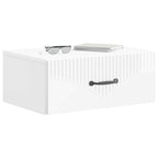 Mesita de Noche de Pared 2 pcs Brillante 49 x 34,5 x 20 cm