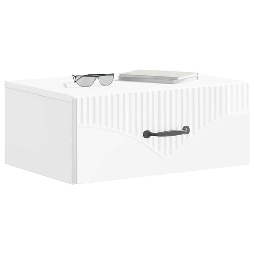 Mesita de Noche de Pared 2 pcs Brillante 49 x 34,5 x 20 cm