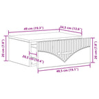 Mesita de Noche de Pared 2 pcs Brillante 49 x 34,5 x 20 cm