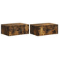 Mesita de Noche de Pared 2 pcs Brillante 49 x 34,5 x 20 cm