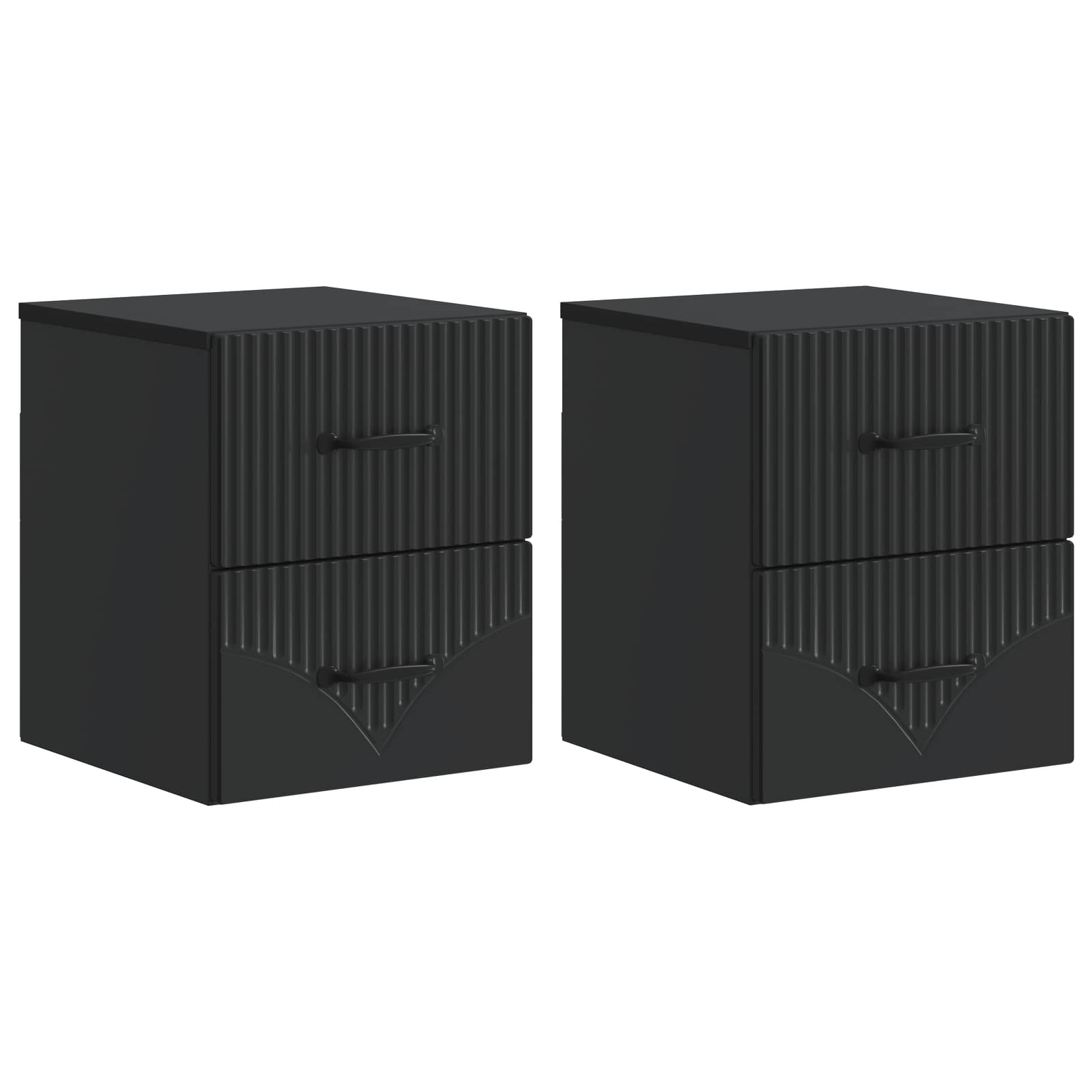 Mesas de Cabeceira de Parede 2 pcs Brilhante 34,5 x 33 x 40 cm