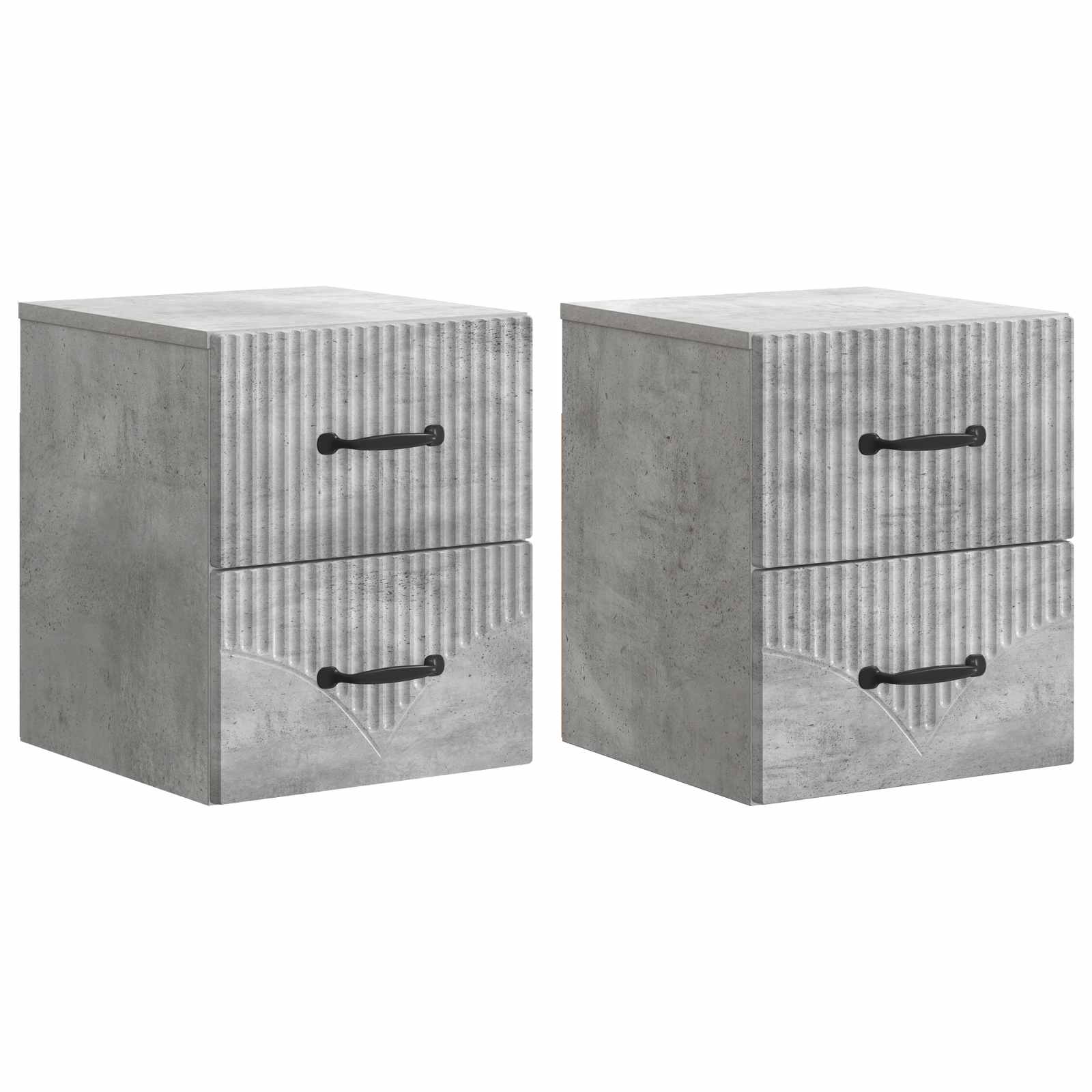 Mesas de Cabeceira de Parede 2 pcs Brilhante 34,5 x 33 x 40 cm