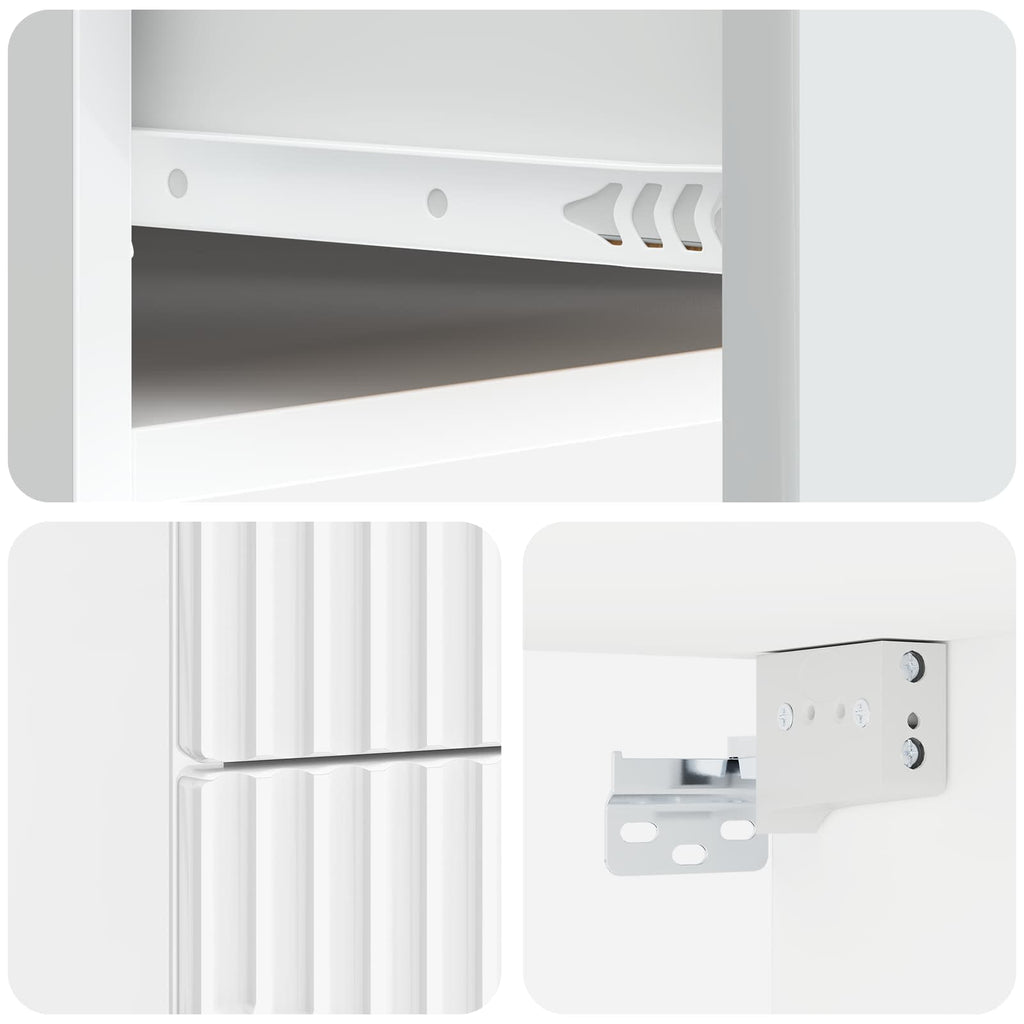 Mesita de Noche de Pared 2 pcs Brillante 34,5 x 33 x 40 cm