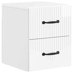 Mesita de Noche de Pared 2 pcs Brillante 34,5 x 33 x 40 cm