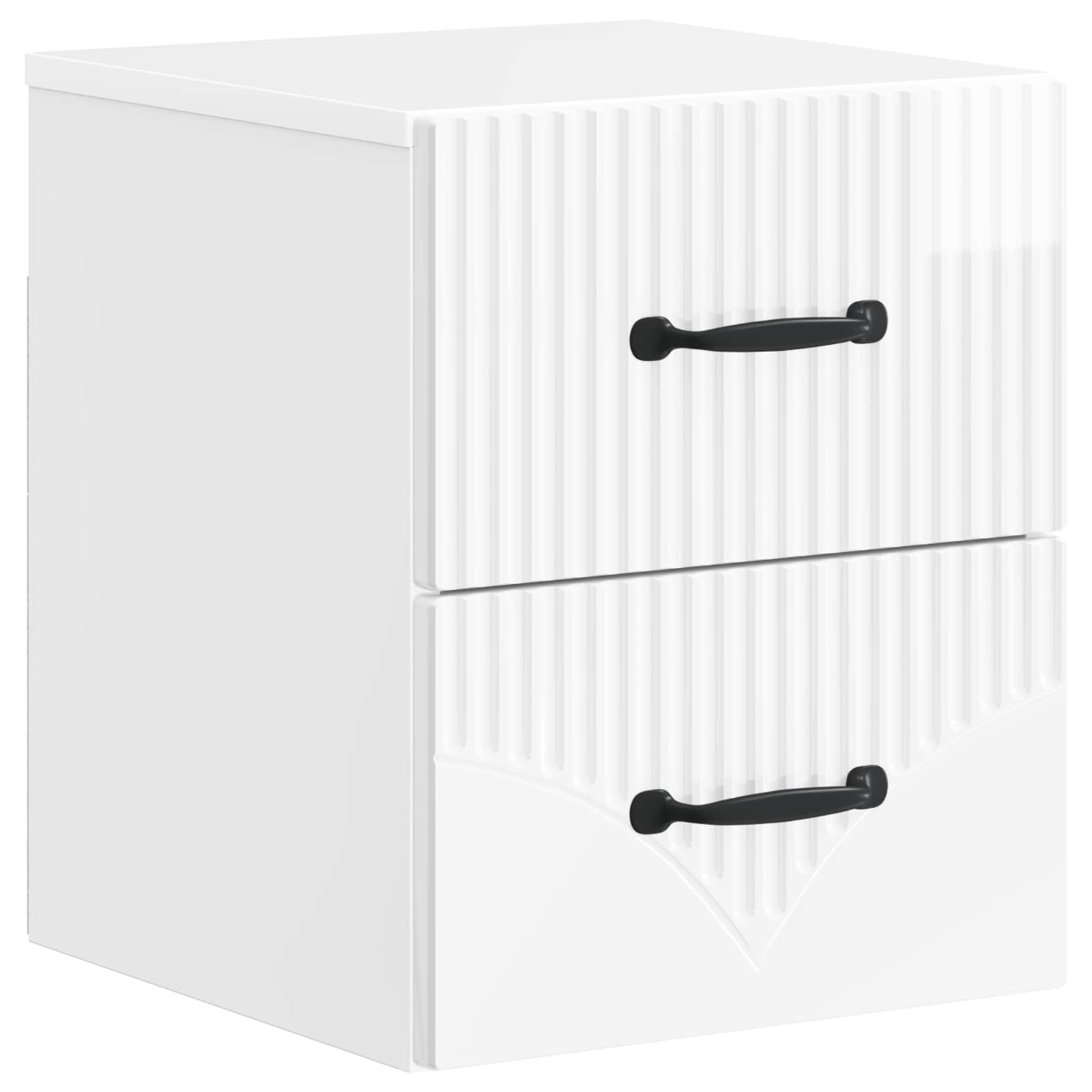 Mesita de Noche de Pared 2 pcs Brillante 34,5 x 33 x 40 cm