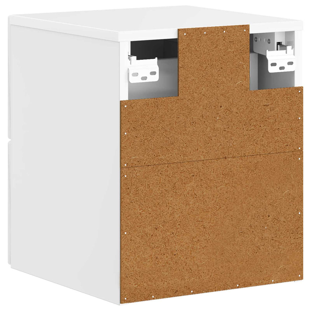Mesita de Noche de Pared 2 pcs Brillante 34,5 x 33 x 40 cm