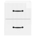 Mesita de Noche de Pared 2 pcs Brillante 34,5 x 33 x 40 cm