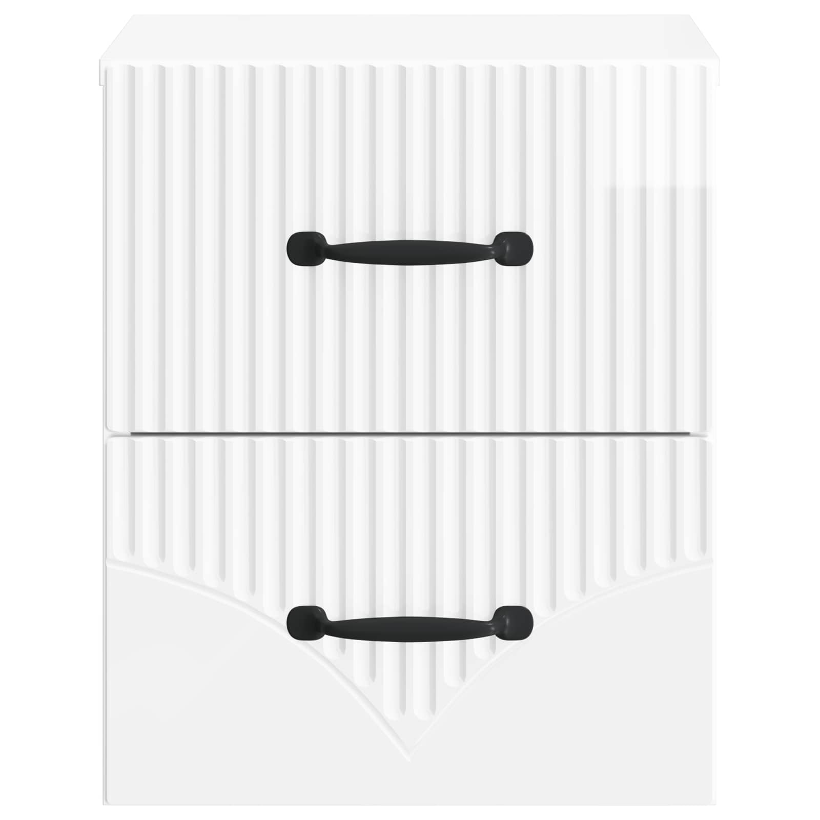 Mesita de Noche de Pared 2 pcs Brillante 34,5 x 33 x 40 cm