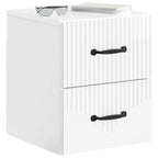 Mesita de Noche de Pared 2 pcs Brillante 34,5 x 33 x 40 cm