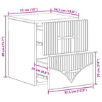 Mesita de Noche de Pared 2 pcs Brillante 34,5 x 33 x 40 cm