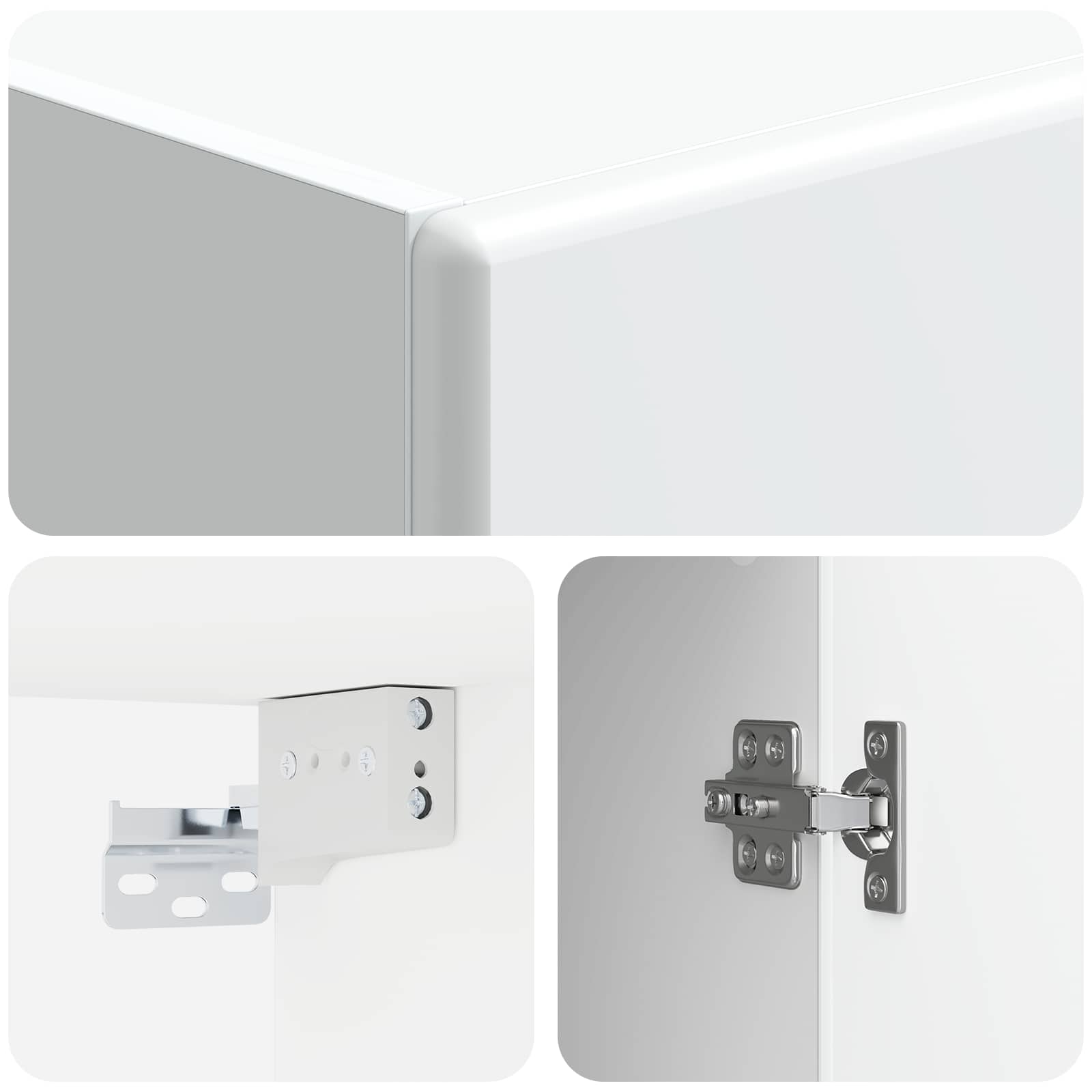 Armario de pared Blanco Brillante 33 x 34,5 x 90 cm