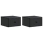 Mesita de Noche de Pared 2 pcs Brillante 34,5 x 33 x 20 cm