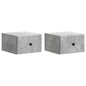 Mesita de Noche de Pared 2 pcs Brillante 34,5 x 33 x 20 cm