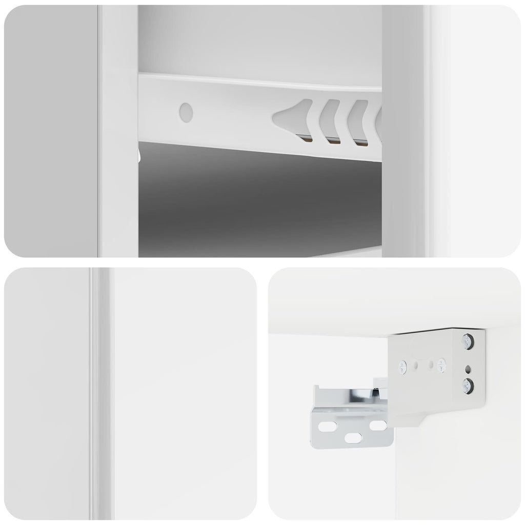 Mesita de Noche de Pared 2 pcs Brillante 34,5 x 33 x 20 cm