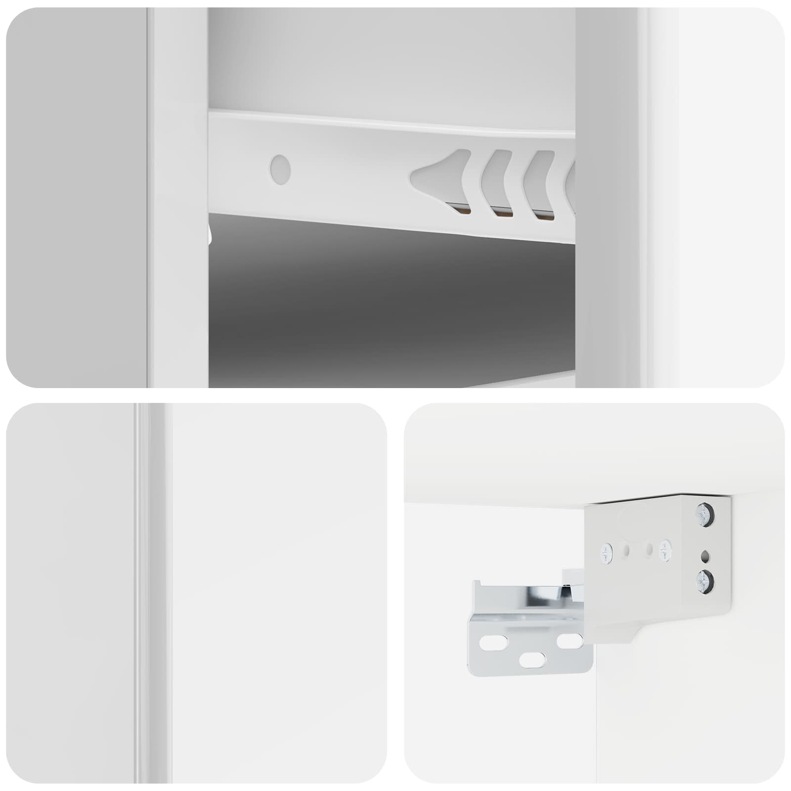 Mesita de Noche de Pared 2 pcs Brillante 34,5 x 33 x 20 cm