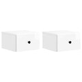 Mesita de Noche de Pared 2 pcs Brillante 34,5 x 33 x 20 cm