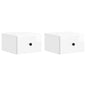 Mesita de Noche de Pared 2 pcs Brillante 34,5 x 33 x 20 cm