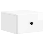 Mesita de Noche de Pared 2 pcs Brillante 34,5 x 33 x 20 cm
