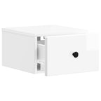 Mesita de Noche de Pared 2 pcs Brillante 34,5 x 33 x 20 cm