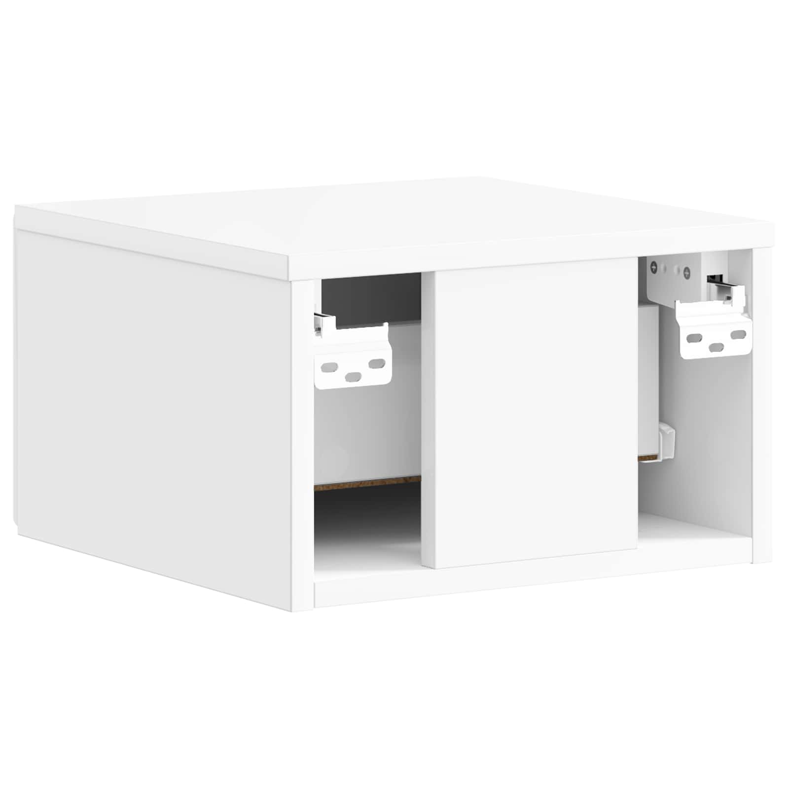 Mesita de Noche de Pared 2 pcs Brillante 34,5 x 33 x 20 cm