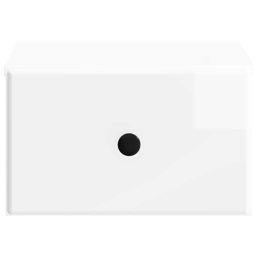 Mesita de Noche de Pared 2 pcs Brillante 34,5 x 33 x 20 cm