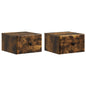 Mesita de Noche de Pared 2 pcs Brillante 34,5 x 33 x 20 cm