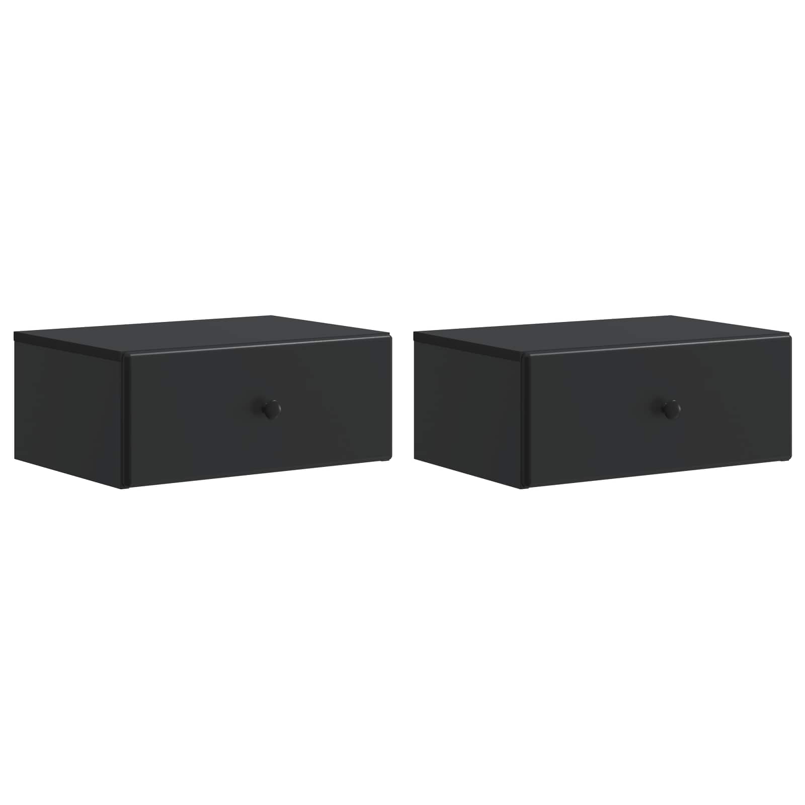 Mesa de Cabeceira de Parede 2 pçs Brilhante 49 x 34,5 x 20 cm