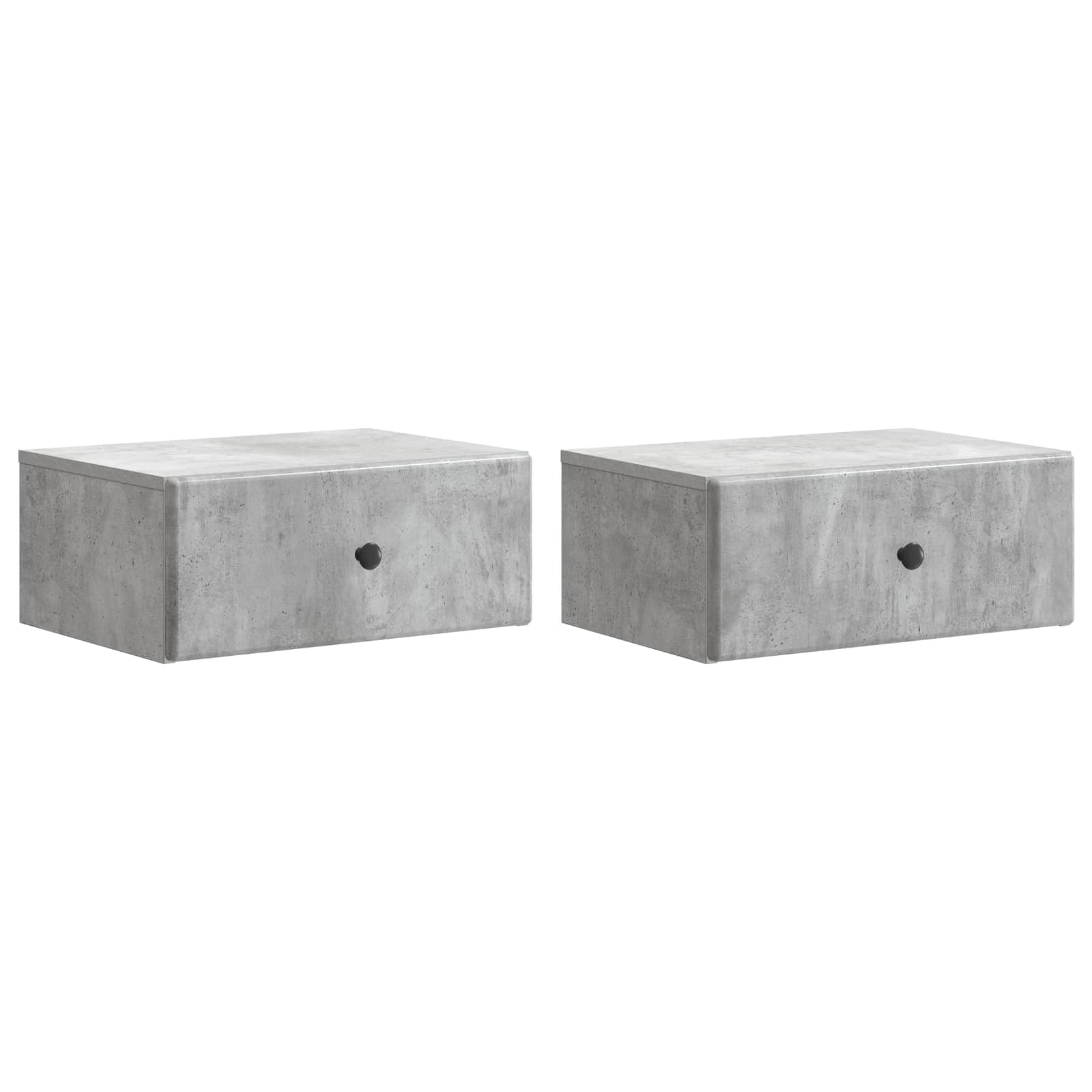 Mesa de Cabeceira de Parede 2 pçs Brilhante 49 x 34,5 x 20 cm