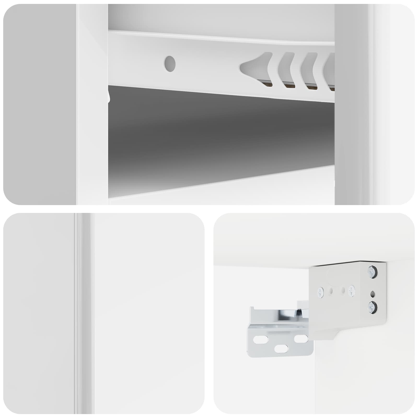 Mesita de Noche de Pared 2 pcs Brillante 49 x 34,5 x 20 cm