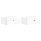Mesita de Noche de Pared 2 pcs Brillante 49 x 34,5 x 20 cm