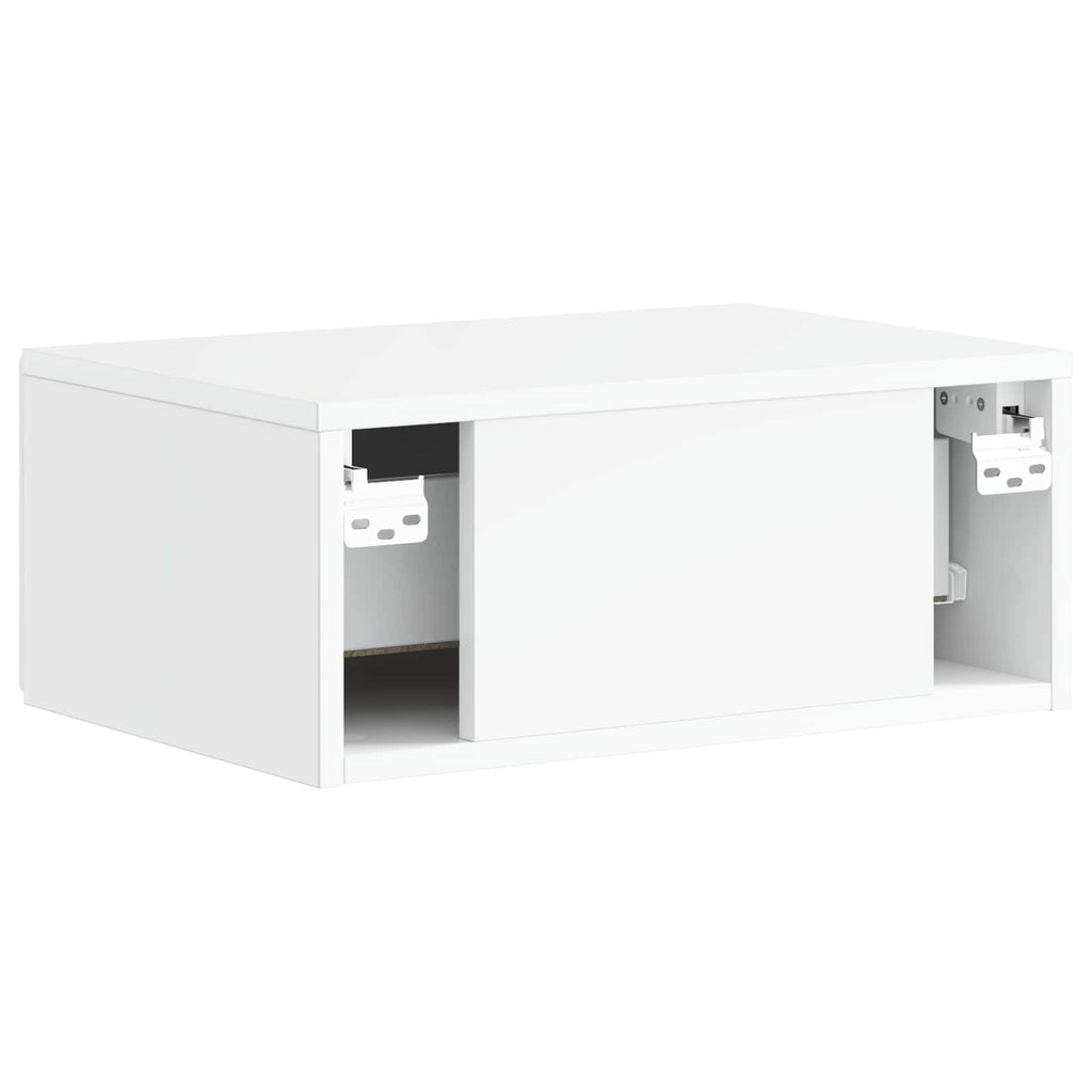 Mesita de Noche de Pared 2 pcs Brillante 49 x 34,5 x 20 cm