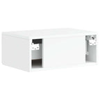 Mesita de Noche de Pared 2 pcs Brillante 49 x 34,5 x 20 cm