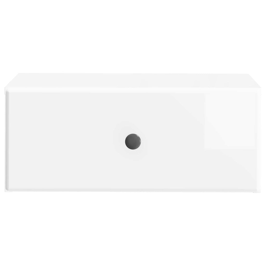 Mesita de Noche de Pared 2 pcs Brillante 49 x 34,5 x 20 cm