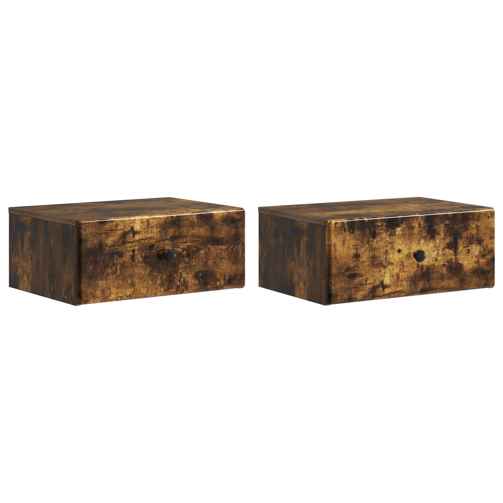 Mesa de Cabeceira de Parede 2 pçs Brilhante 49 x 34,5 x 20 cm