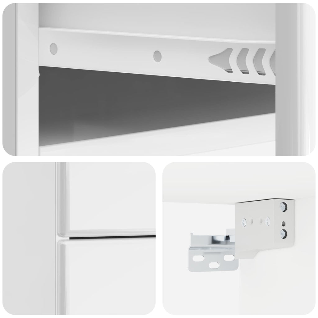 Mesita de Noche de Pared 2 pcs Brillante 34,5 x 33 x 40 cm