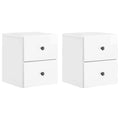 Mesita de Noche de Pared 2 pcs Brillante 34,5 x 33 x 40 cm