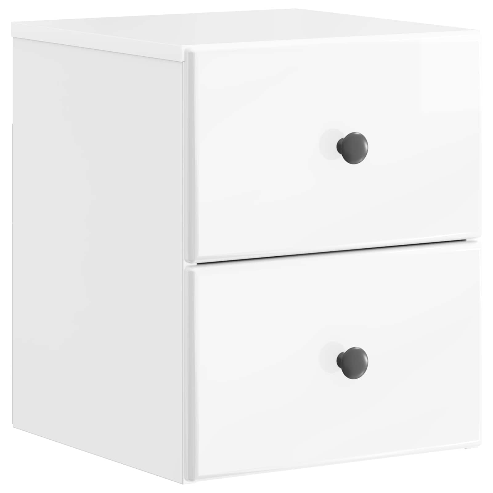 Mesita de Noche de Pared 2 pcs Brillante 34,5 x 33 x 40 cm