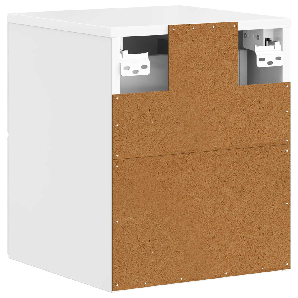Mesita de Noche de Pared 2 pcs Brillante 34,5 x 33 x 40 cm