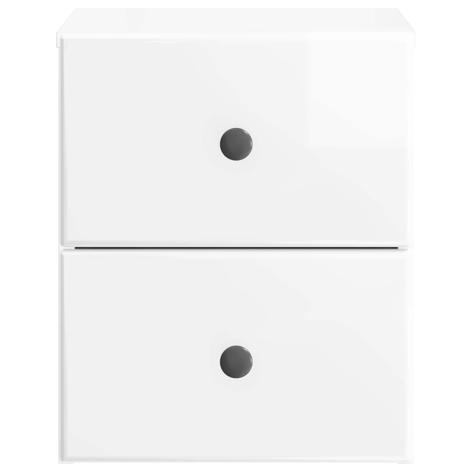 Mesita de Noche de Pared 2 pcs Brillante 34,5 x 33 x 40 cm