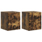 Mesas de Cabeceira de Parede 2 pcs Brilhante 34,5 x 33 x 40 cm