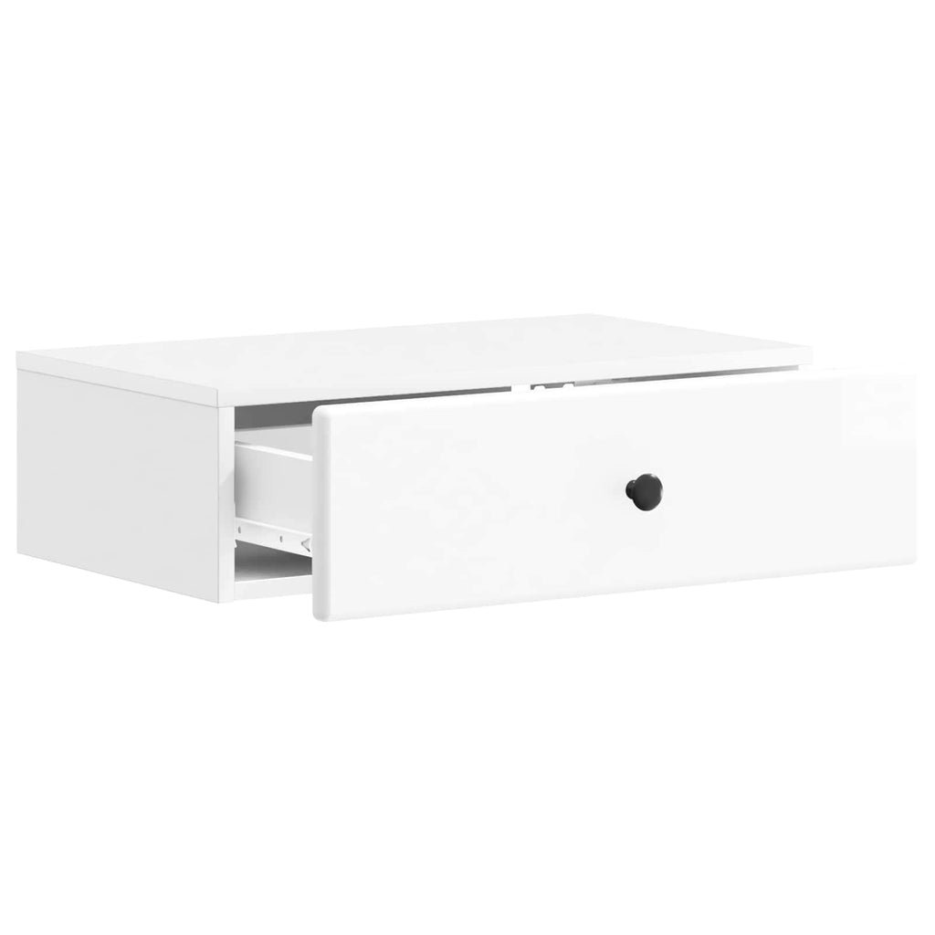 Mesa Lateral Montada en la Pared Brillante 59 x 34,5 x 17 cm