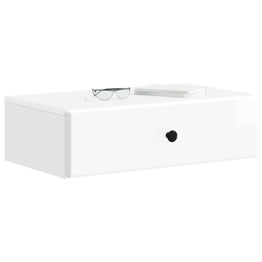 Mesa Lateral Montada en la Pared Brillante 59 x 34,5 x 17 cm