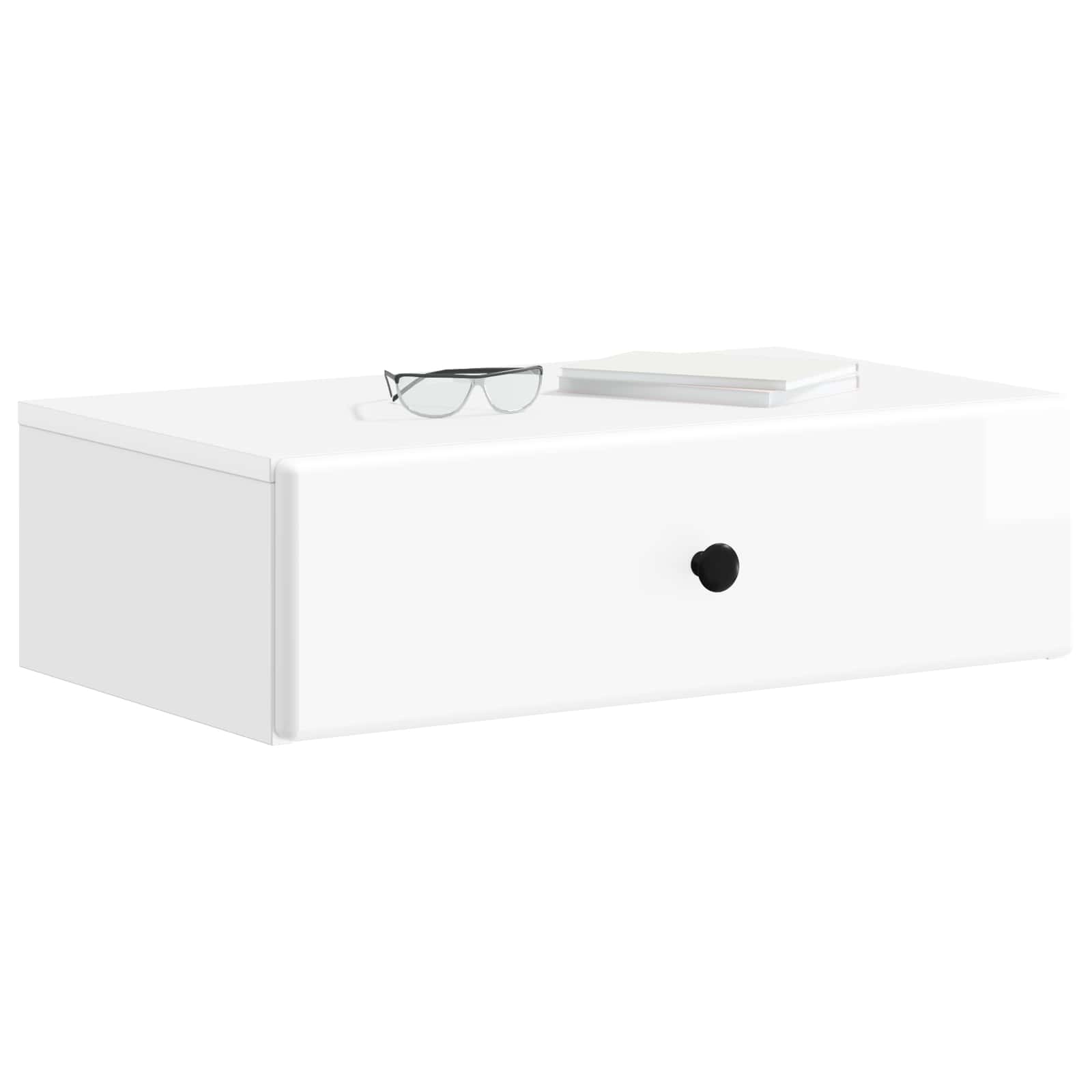 Mesa Lateral Montada en la Pared Brillante 59 x 34,5 x 17 cm