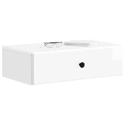 Mesa Lateral Montada en la Pared Brillante 59 x 34,5 x 17 cm