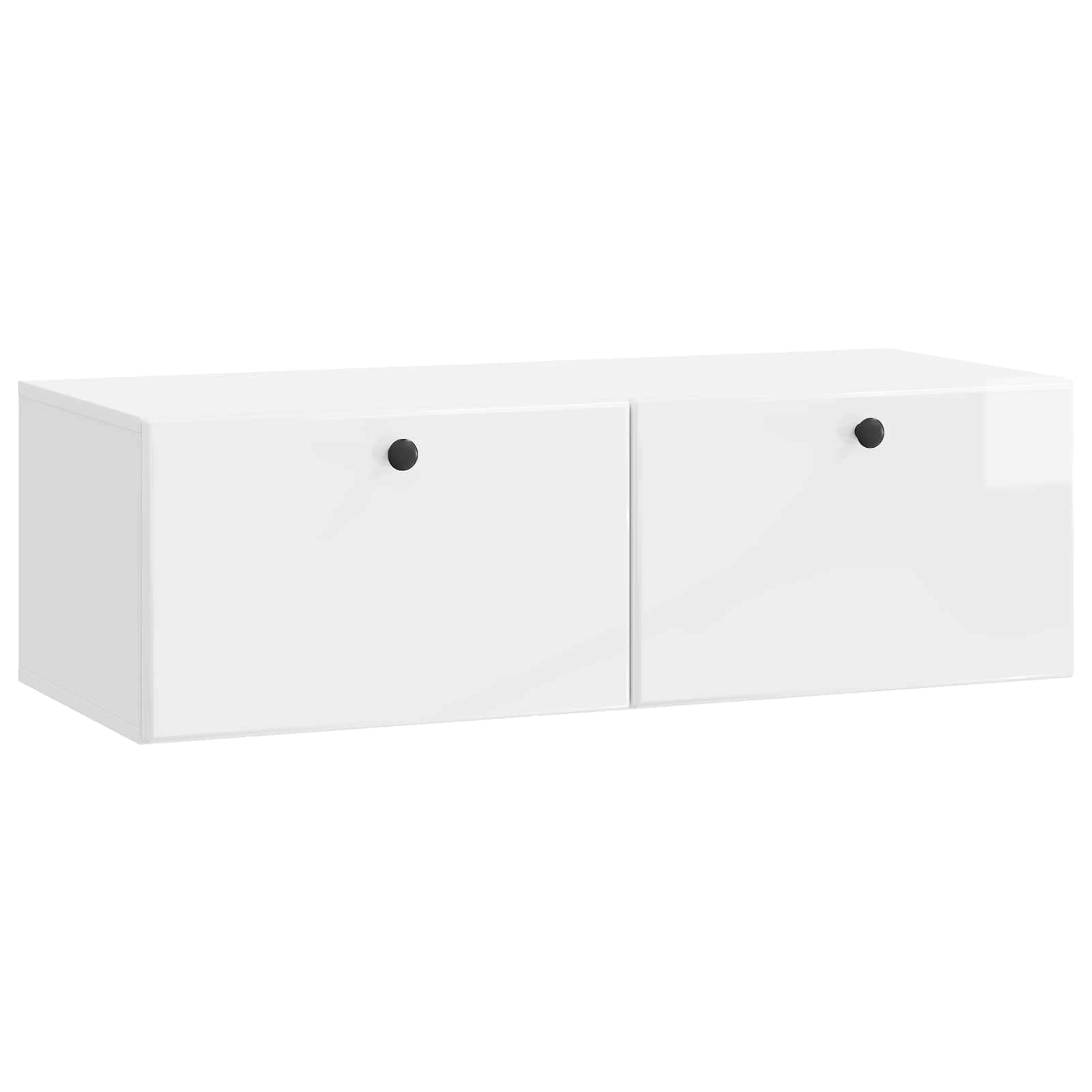 Mueble de TV de pared 59,5 x 31 x 30 cm Blanco Brillante