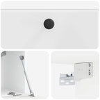 Mueble de TV de pared 59,5 x 31 x 30 cm Blanco Brillante