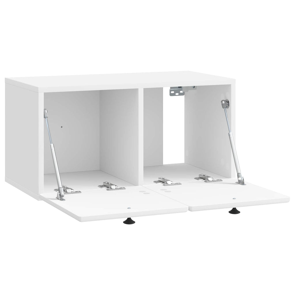 Mueble de TV de pared 59,5 x 31 x 30 cm Blanco Brillante